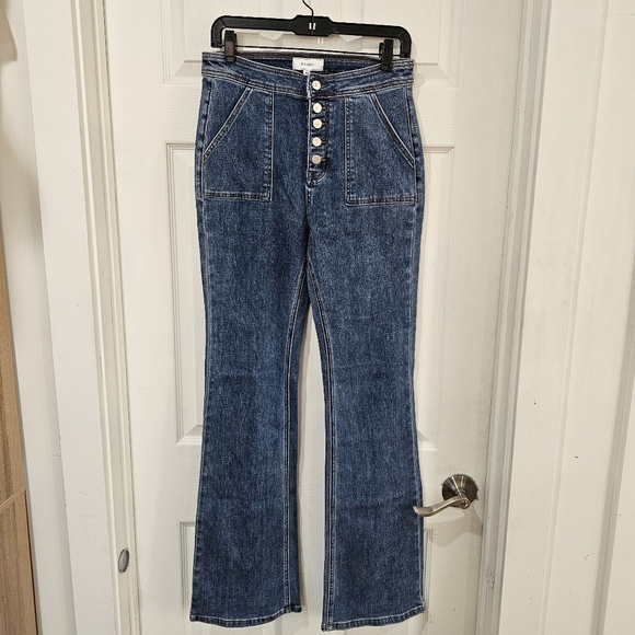 Rihoas Button Up Flare High Waist Jeans - Picture 3 of 7